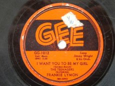 78L163 LYMON, FRANKIE - I WANT YOU TO BE MY GIRL