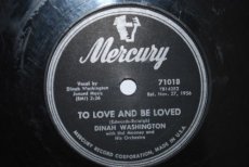 78W155 WASHINGTON, DINAH - TO LOVE AND BE LOVED